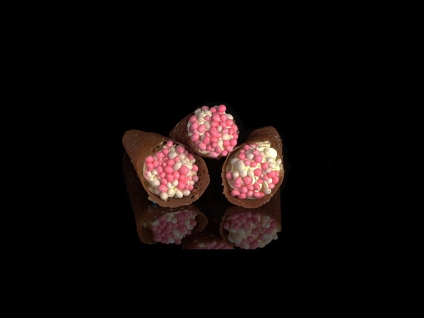 Geboorte hoorntjes roze